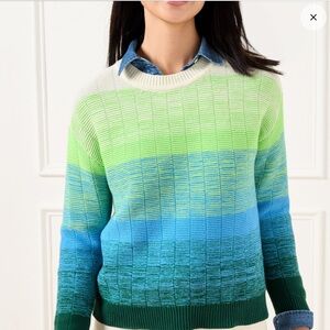 Talbots Combed Cotton Ombré Sweater NWT sz. PXL